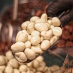 Fresa con chocolate blanco