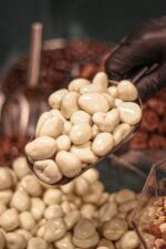 Fresa con chocolate blanco