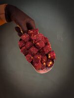 Flor hibisco con pistacho