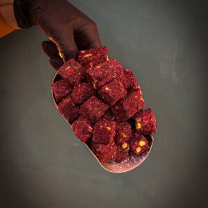 Flor hibisco con pistacho